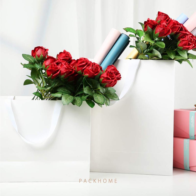 PACKHOME 6 Extra Large Gift Bags 17.5x6x16 Inches, White Premium Gift Bags with Handles for Gift Giving (Glossy White) - Image 3